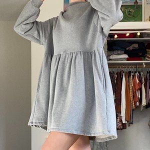 Lazy Oaf Gray Sweatshirt Dress S/M